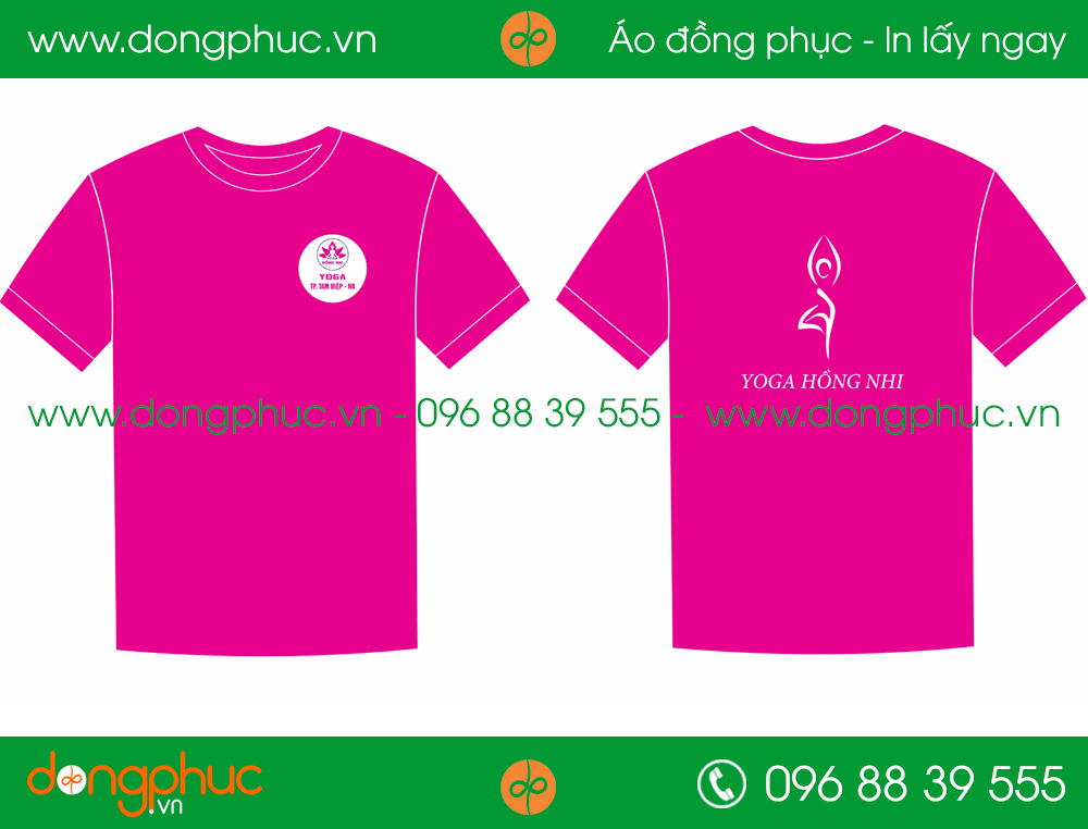 Áo phông đồng phục Yoga Hồng Nhi